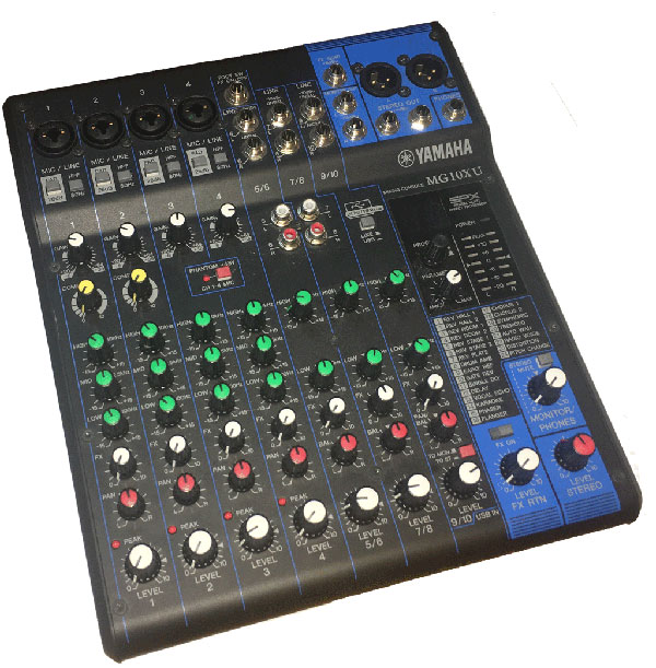 Wired Microphone Hire Sydney - Element ICT - Yamaha MG10XU mixer hire
