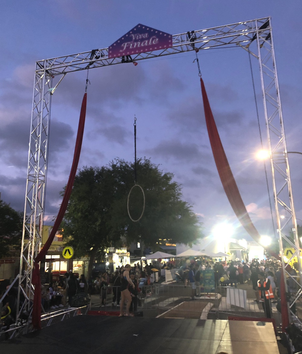 Truss goalpost with signage hire Sydney